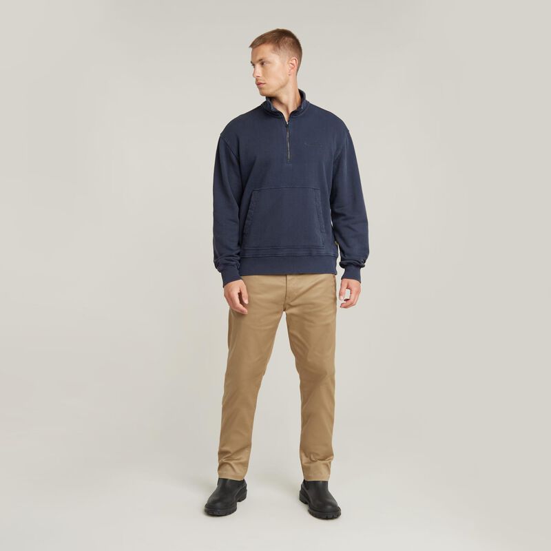 G-Star Washed Half Zip Relaxed Sweater image number 3